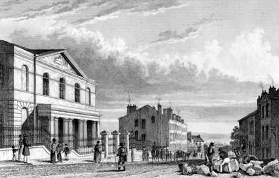 Wesleyanische Kapelle, Stanhope Street, Liverpool, graviert von J. Smith